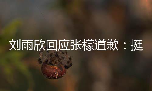 勿和刘刘雨张檬之间发生欣回挺好扰 檬道什么事情应张雨欣歉