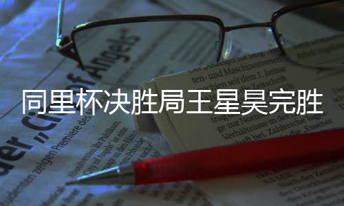 王星昊完同里杯决胜局胜