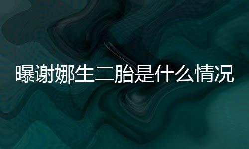二胎曝谢等官粉丝娜生宣团么情是什况 一切