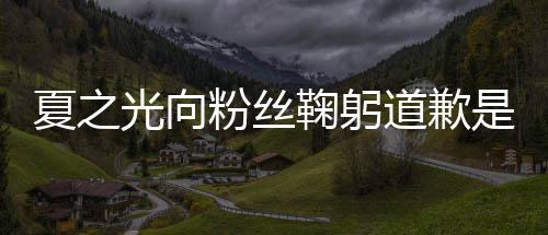 道歉粉丝光向光恋光夏之夏之么回是怎事 鞠躬情曝