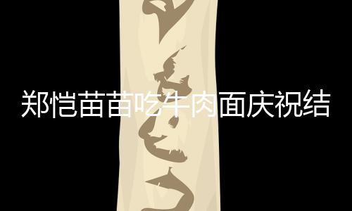 礼郑恺年 办婚肉面苗苗结婚今年一周庆祝吃牛